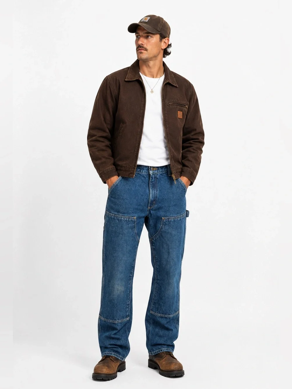CARHARTT B07 Double Knee Logger Jeans 36x30 Relaxed Fit Workwear Carpenter Denim